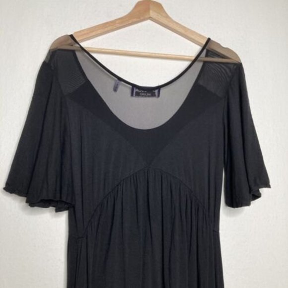 Patrizia Luca Milano Little Black  Cocktail Dress Asymmetrical Hem Size Medium - Picture 9 of 12